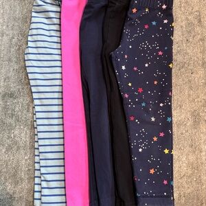 Hanna Andersson Blue and Pink Leggings Set